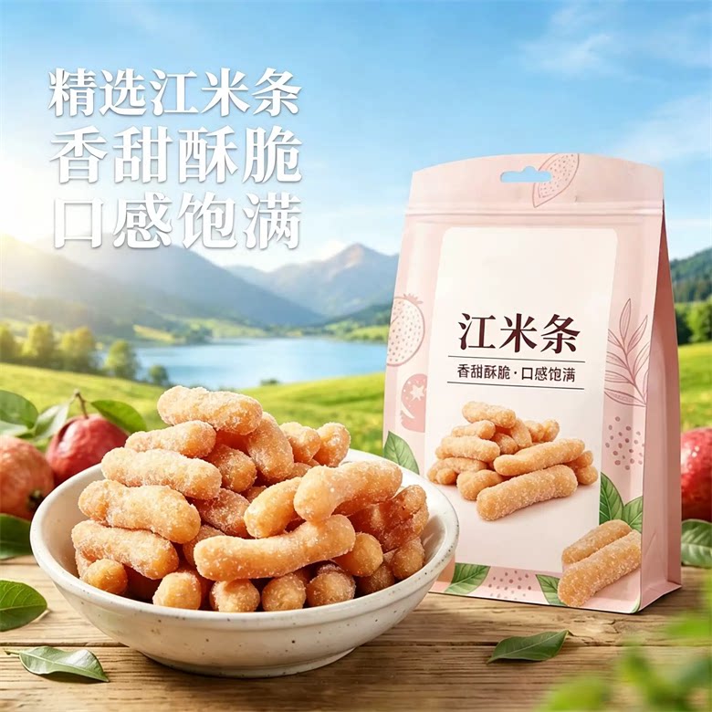 央妈推荐老式传统江米条酥脆果子雪花条油京果手工小吃糕点心零食