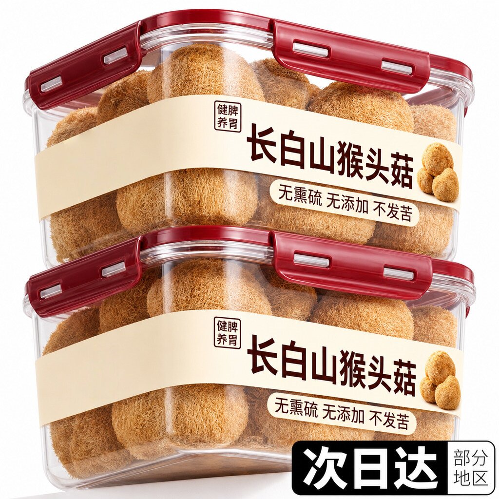 东北长白山野生猴头菇干货新货纯猴头菇煲汤纯天然官方旗舰店正品