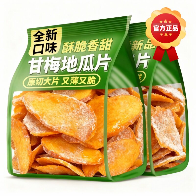 甘梅味地瓜片话梅红薯脆片薄脆番薯片网红办公室追剧休闲解馋零食