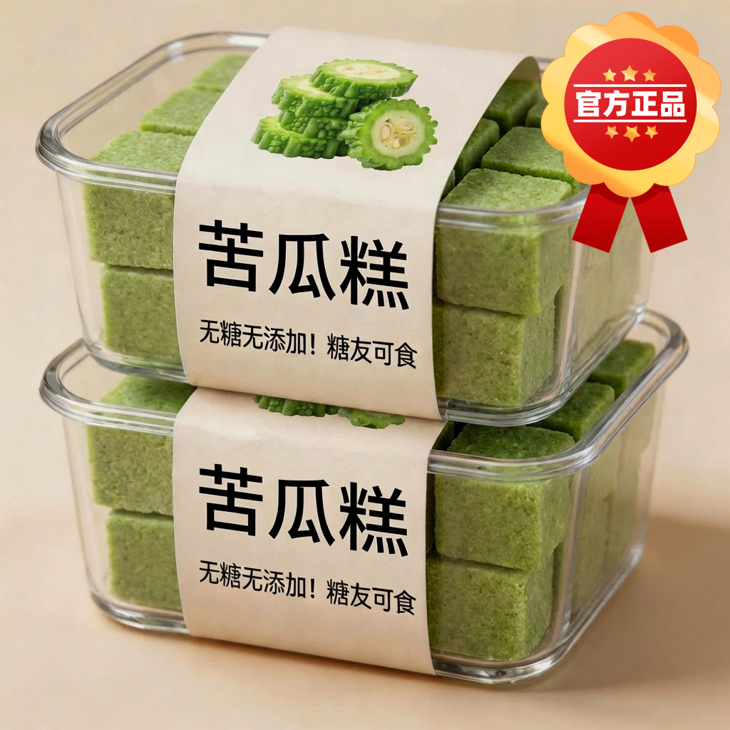 全麦苦瓜糕桑叶糕无蔗糖糕点健康小吃营养不上火零食早餐休闲食品
