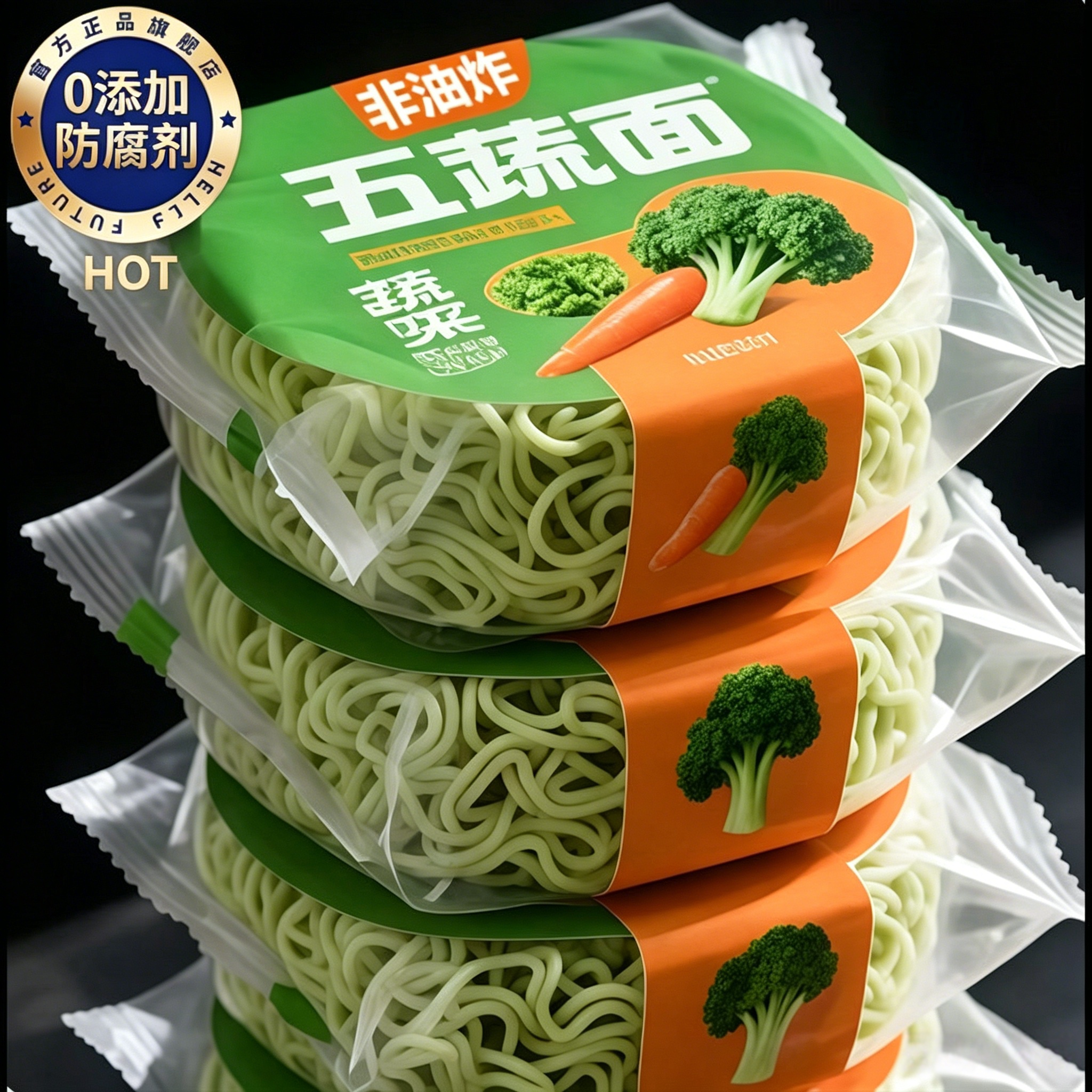 品质推荐非油炸儿童五蔬方便面饼官方旗舰店营养蔬菜面正宗无添加