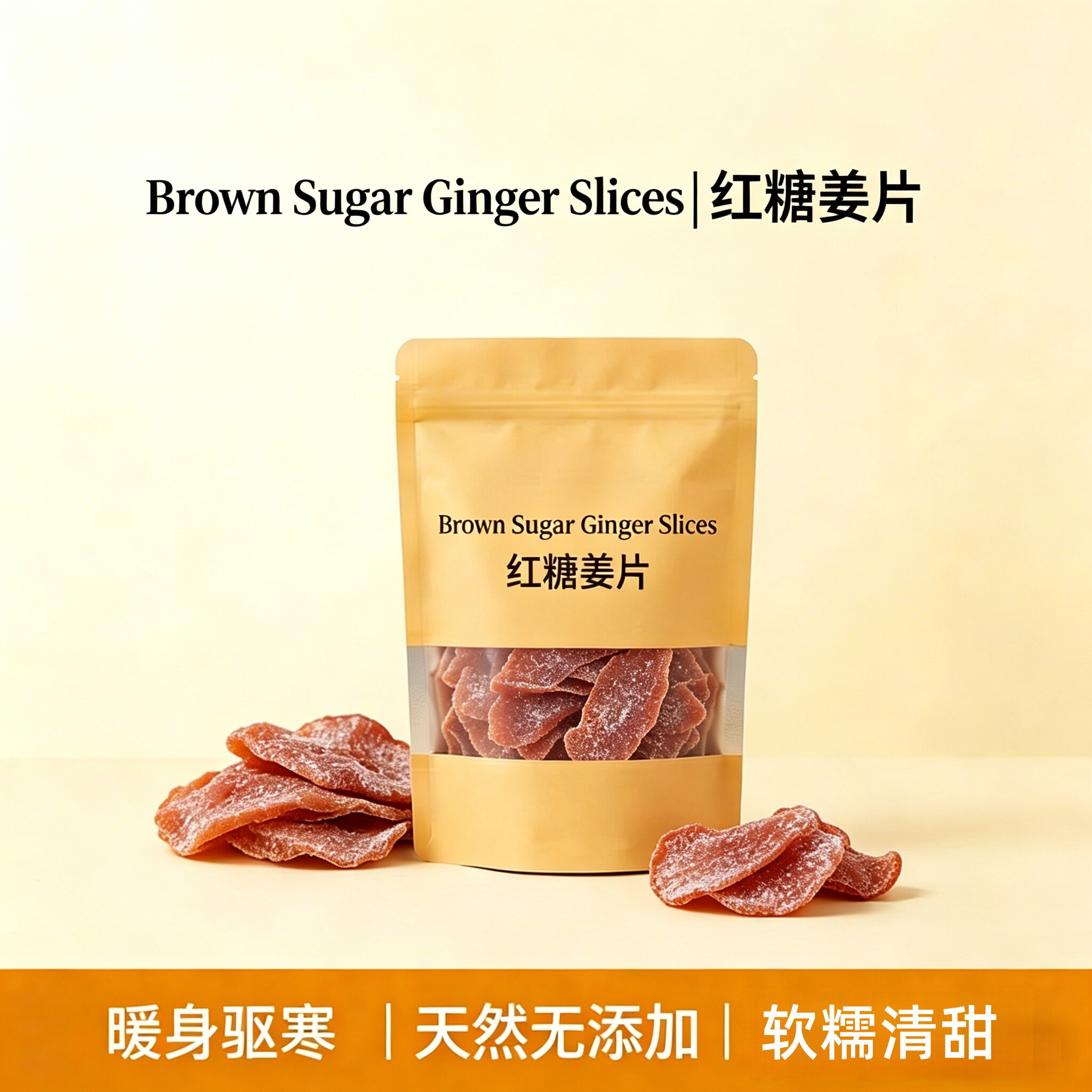 农科院红糖姜片官方旗舰店沂蒙纯手工古法正宗无添加白糖姜片即食