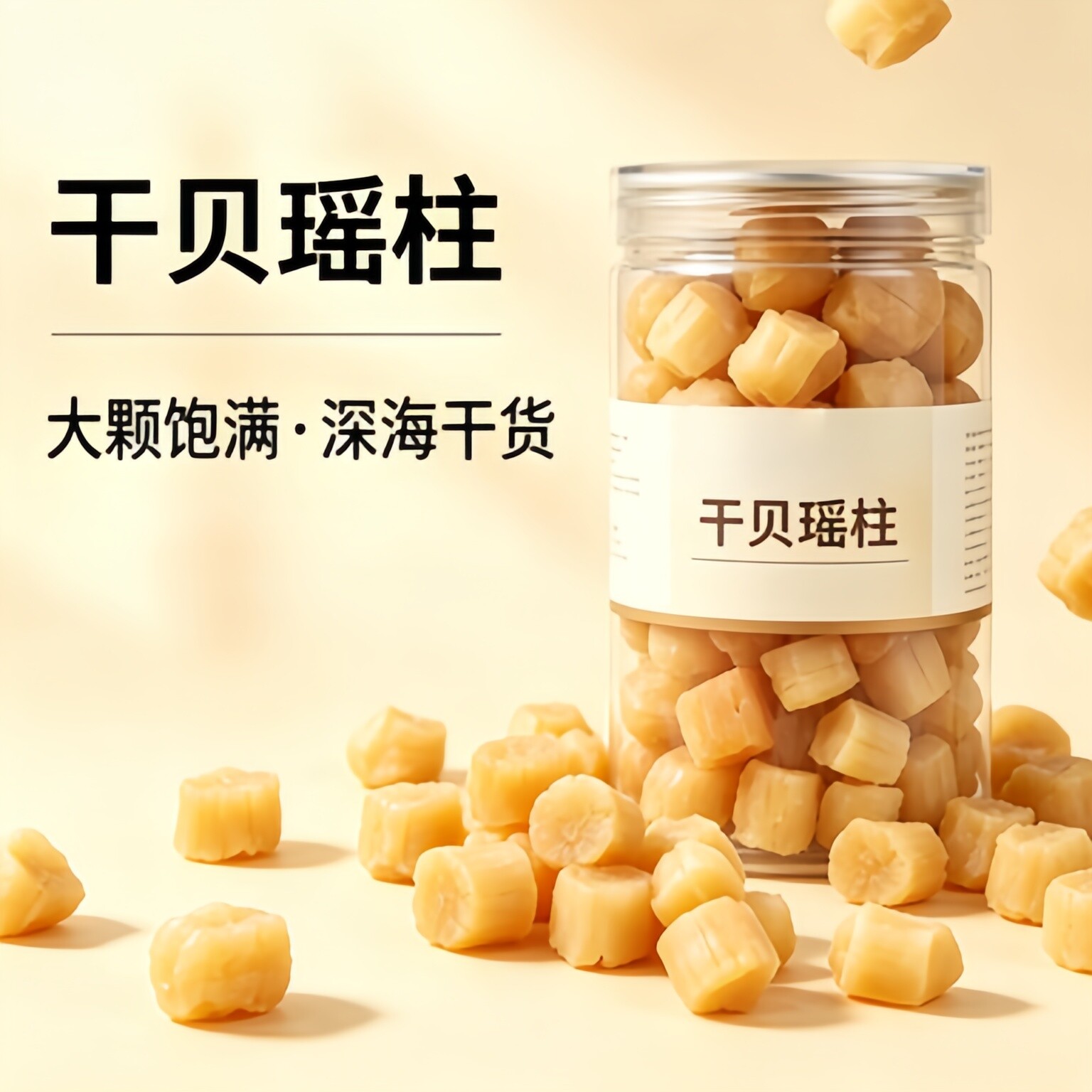 央妈推荐新货瑶柱干贝干货煲汤煮粥特级扇贝肉海鲜海产品元贝500g