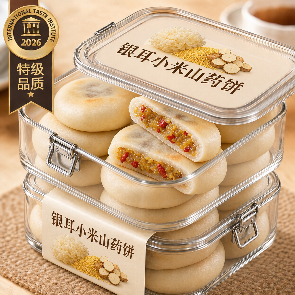 无糖银耳小米山药饼官方旗舰店枸杞红枣薄皮糕点营养零食独立包装