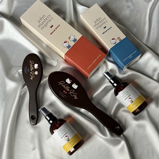 纯原 联名款免洗护法发喷雾猪鬃毛气垫梳子气囊梳按摩梳 套装礼盒