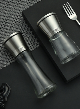 英国PolyLon 现磨胡椒研磨器家用手动花椒粉器瓶碎磨研白黑颗粒