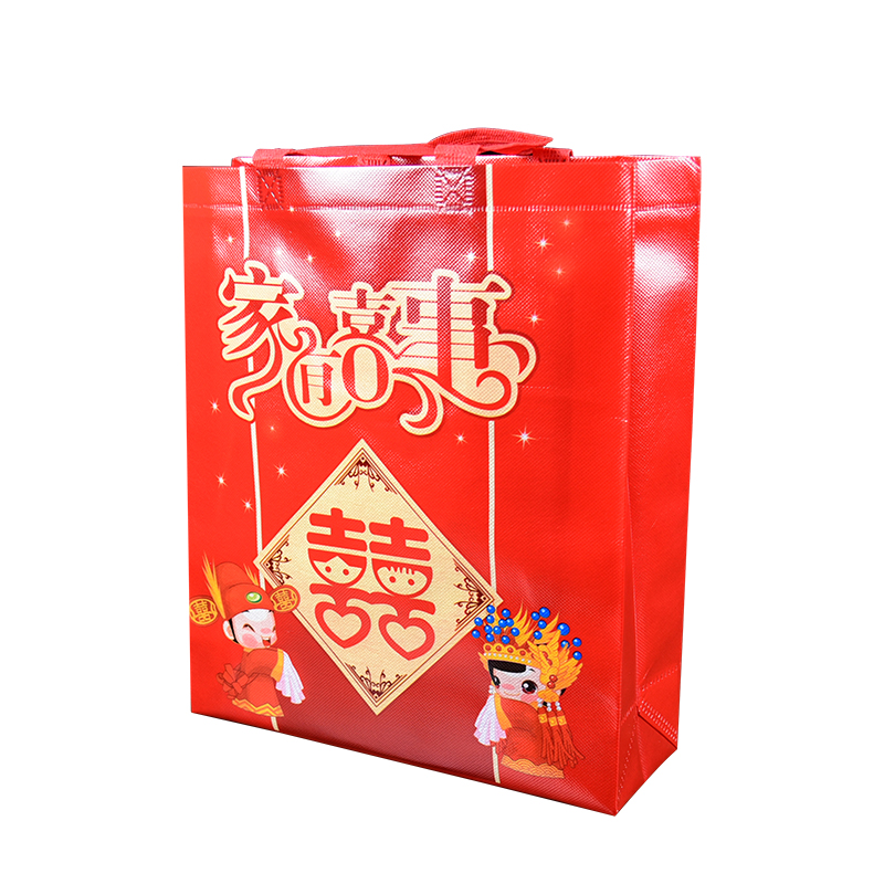 结婚手提袋无纺布回礼红色防水装喜糖大号婚礼糖果礼盒伴手礼品袋