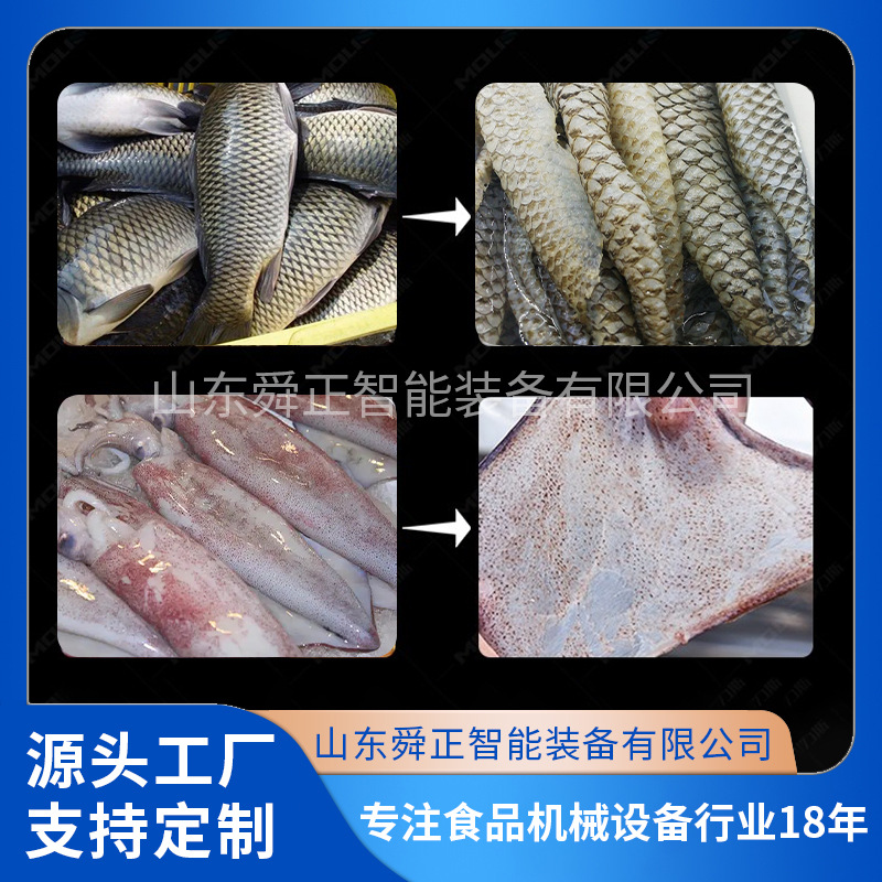 定制不锈钢鱼肉去皮机 罗非草鱼鲩鱼类加工设备 自动去鱼皮机