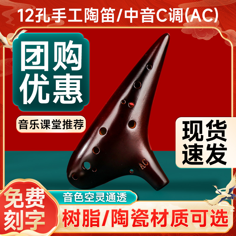 德国陶笛乐器12孔AC调初学者小学