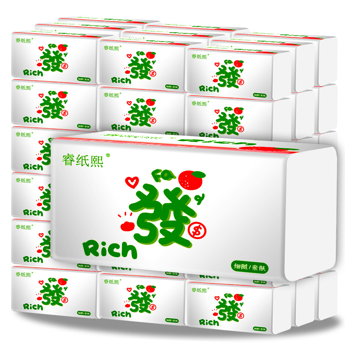 原生木浆纸巾抽纸大包实惠餐巾纸家庭装办公厨房面巾纸卫生纸