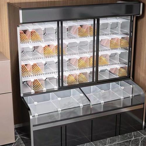 冰柜隔断分格展示柜烧烤店点菜柜分类置物架小收纳盒冷柜隔板格子