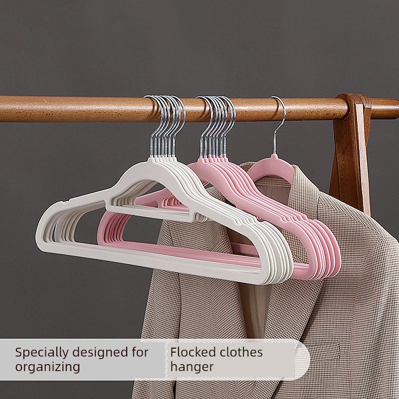 绒衣架组织者的特殊防滑肩无u缝衣架家挂衣服超薄儿童的衣服支持