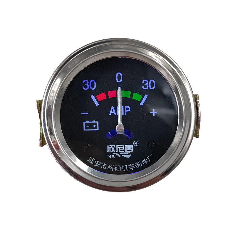 汽车电流表电压显示30A农用车货车电压表发电机12V24V通用电流表