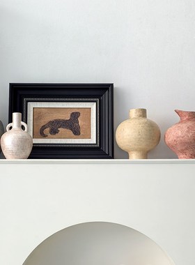 态生活诧寂风斑驳陶瓷花瓶玄关客厅桌面复古高级感装饰品插花摆件