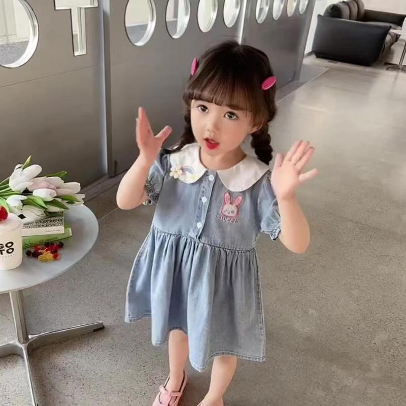 女童夏季公主裙新款宝宝牛仔连衣
