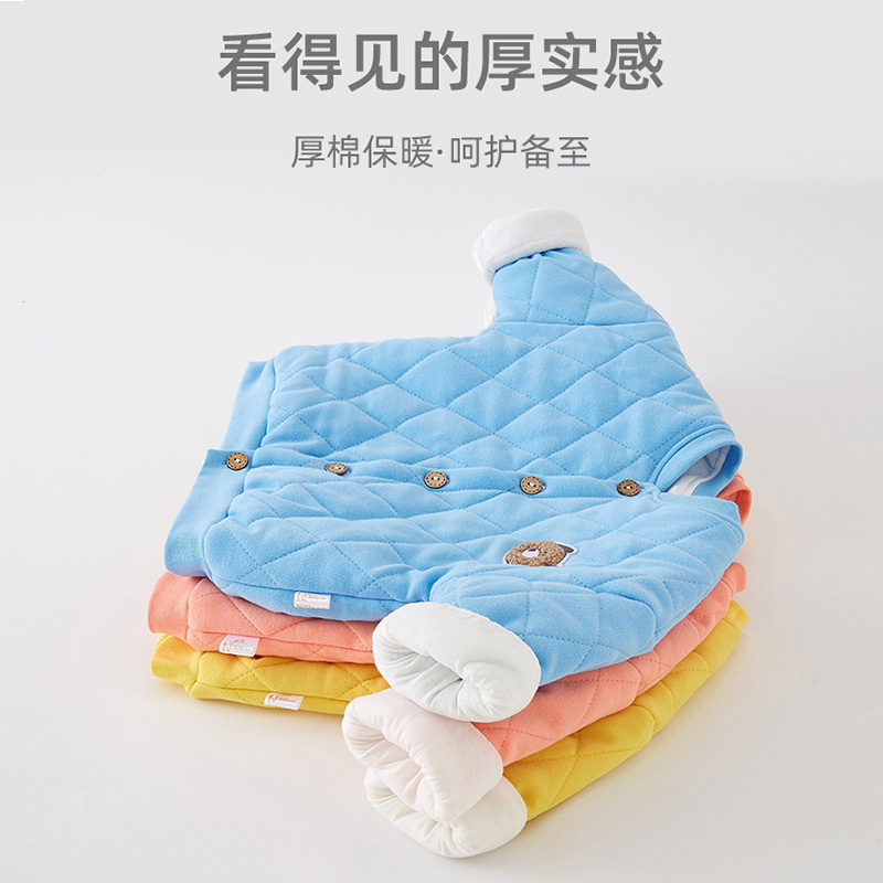 婴儿宝宝夹棉上衣韩版儿童秋冬棉