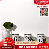 美国LOBJET香薰蜡烛黄铜盖白瓷香氛摆件数字图案创意家居装 饰