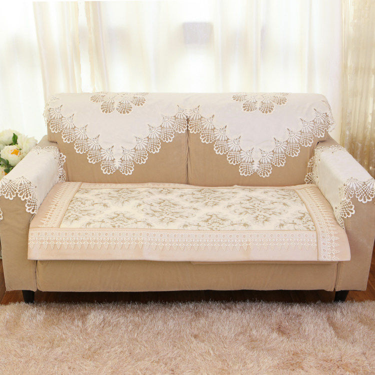 欧式高档立体花边沙发巾布艺沙发靠背巾扶手巾现代简约沙发套凳巾