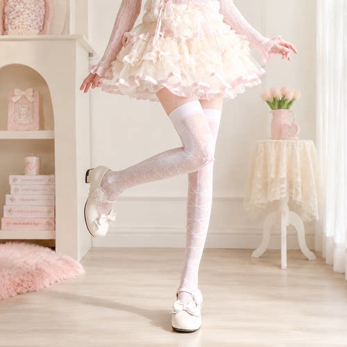 甜酷纯欲风lolita长筒袜子女可爱森系高颜值jk过膝袜薄款百搭显瘦