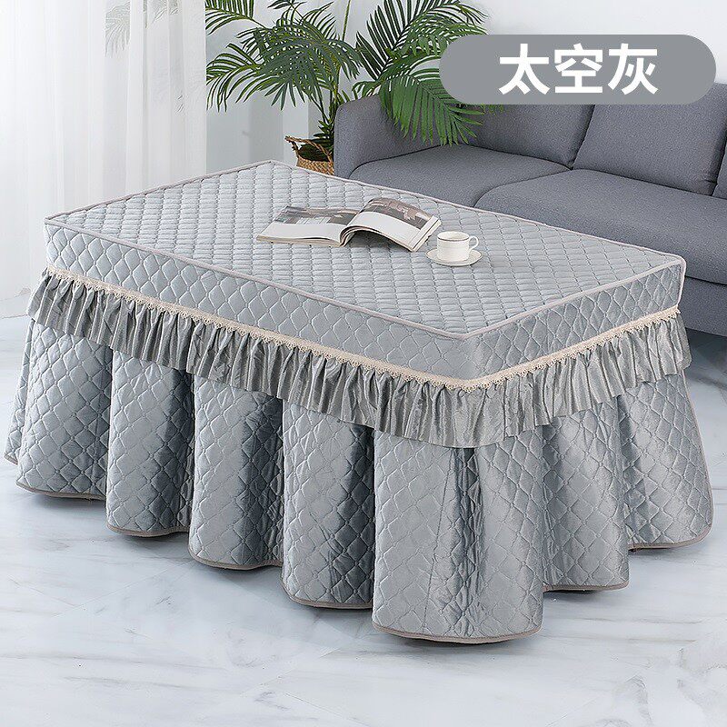 双面绒电炉罩烤火桌布新款烤火炉罩子电暖炉长方形取暖桌套茶几套