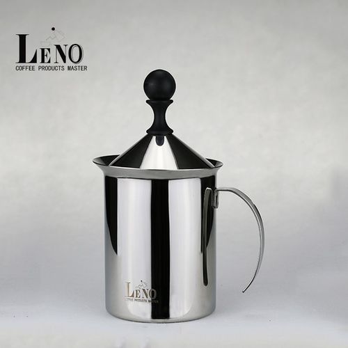 LENO奶泡器打奶器手动加厚不锈钢手持式花式咖啡打奶器家用