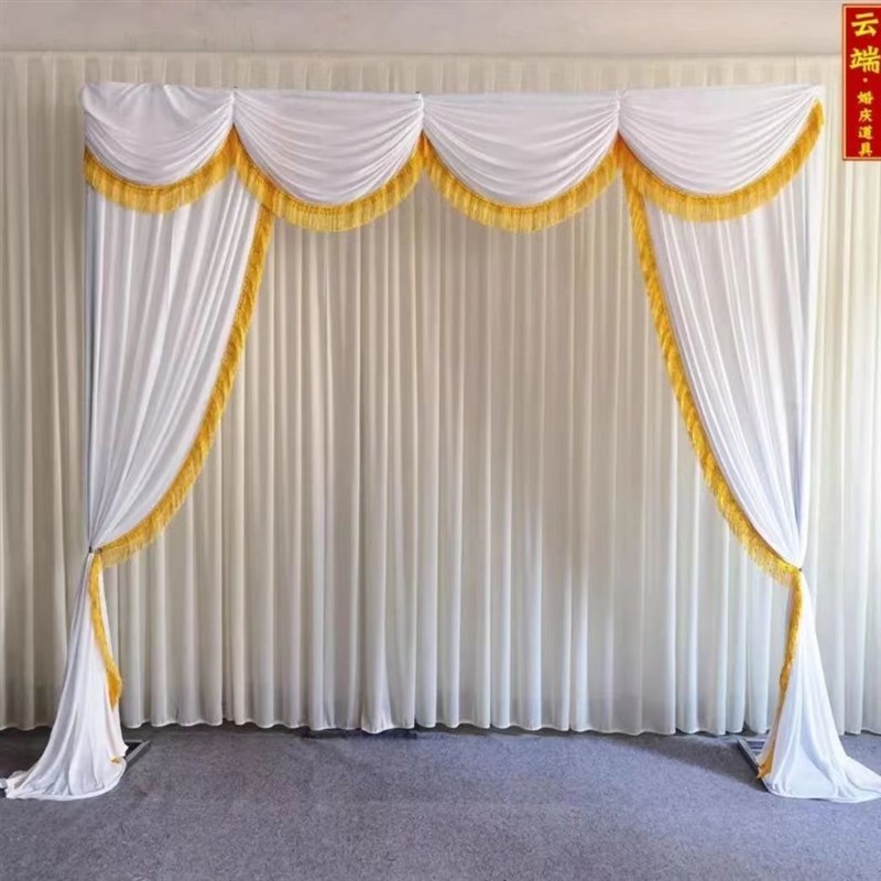 白事灵堂背景布幔殡仪馆灵棚葬礼孝堂布置殡葬门帘丧葬用品全套帘