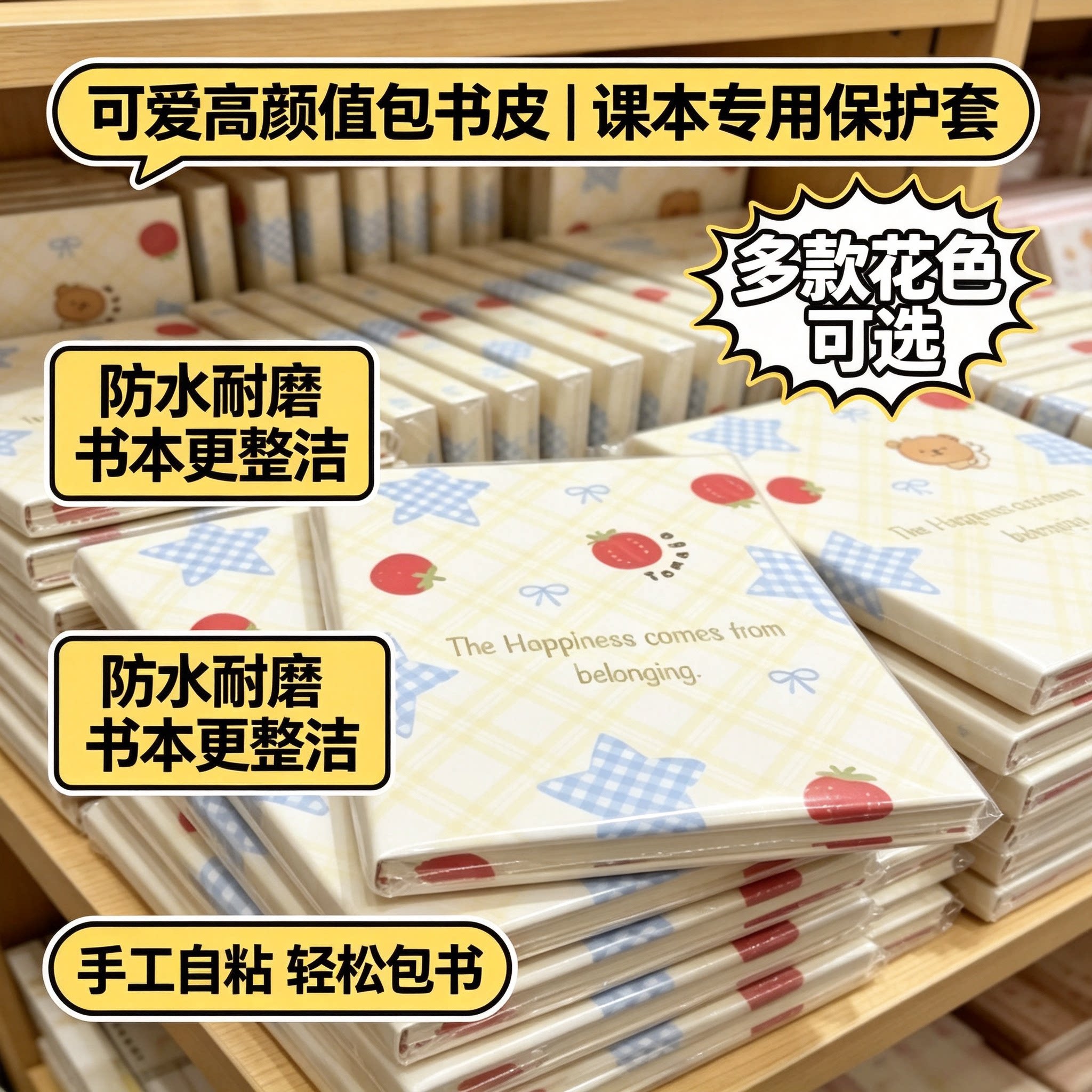 可爱高颜值包书皮小学生专