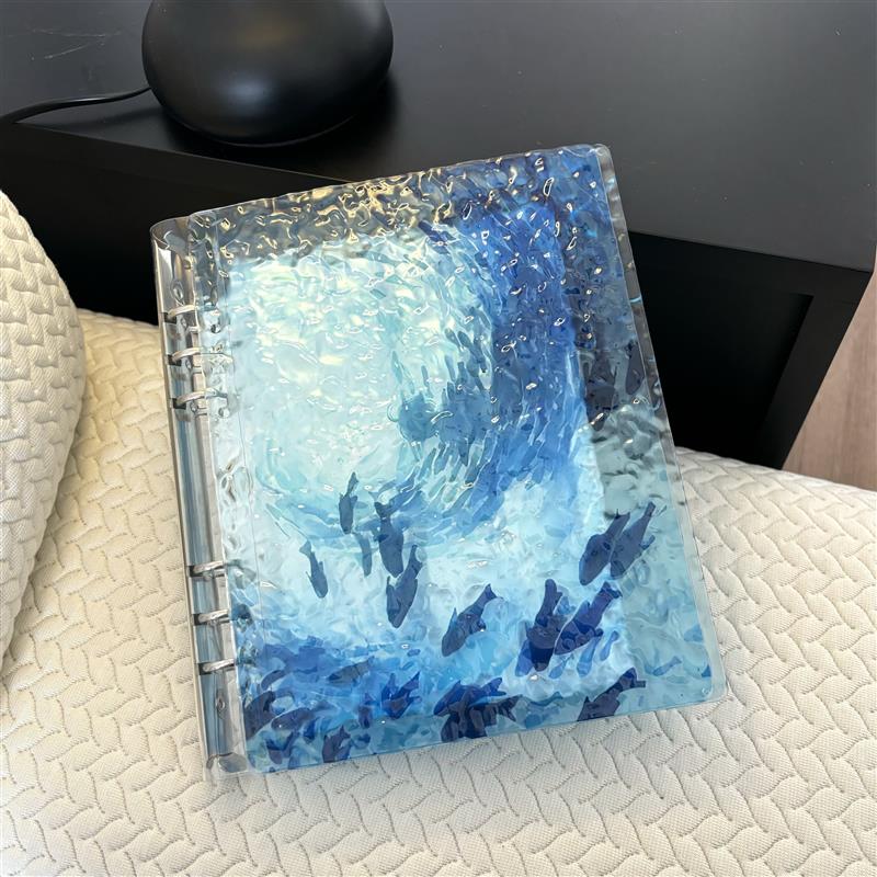 深海鱼卡册水波纹手帐本活