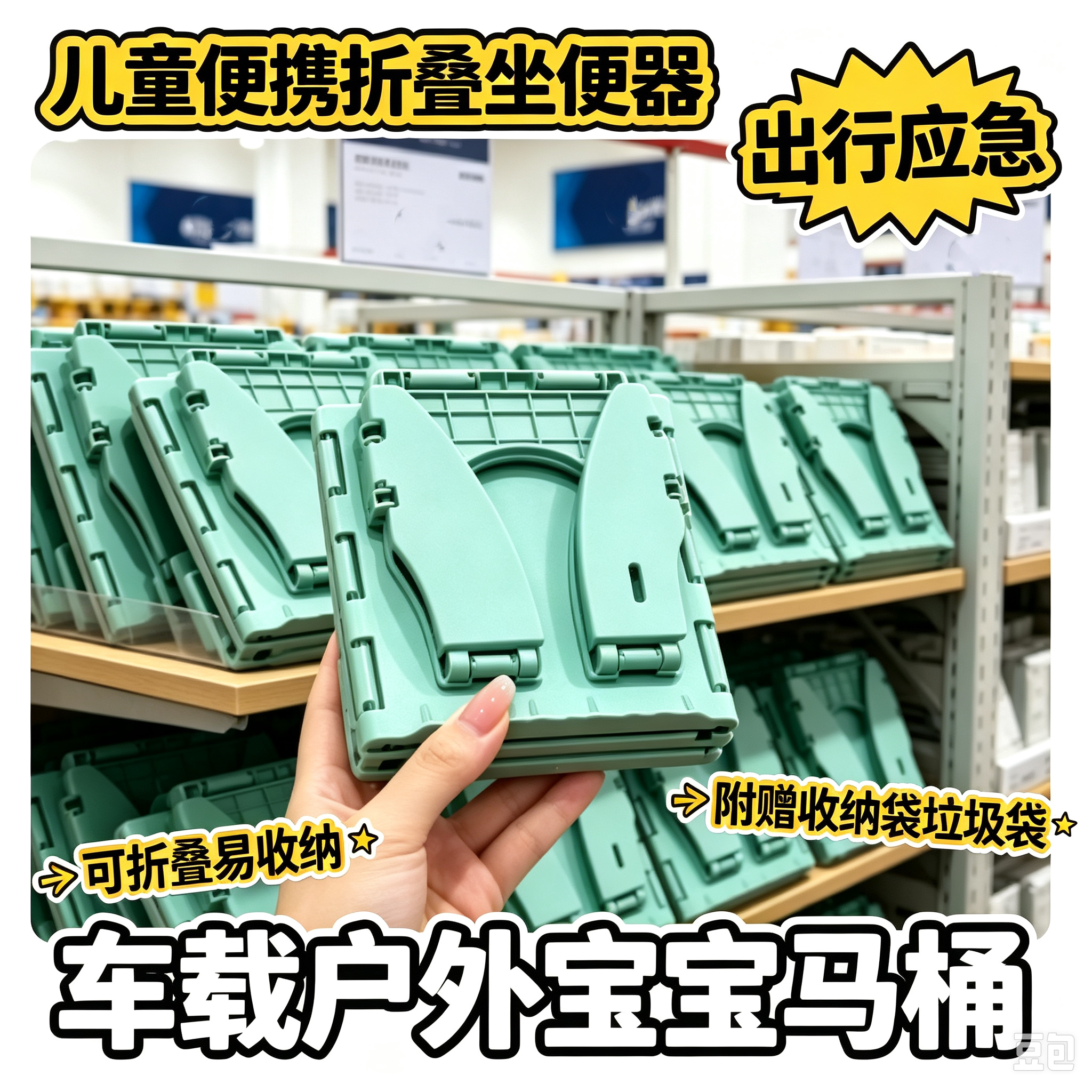 儿童外出可携式折叠式马桶
