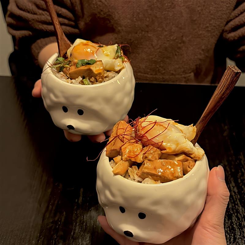 比熊碗餐具家用汤碗陶瓷饭