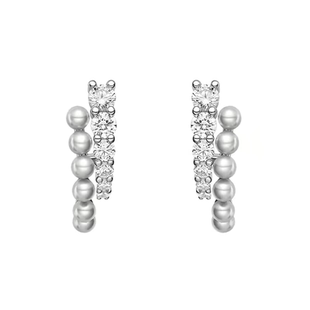 女王空间双层气泡方糖何家同款 耳饰小众轻奢气质耳钉高级感耳环