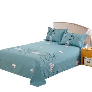 纯棉单件床单学生单人双人全棉布被单夏季1.2米1.5米1.8米床