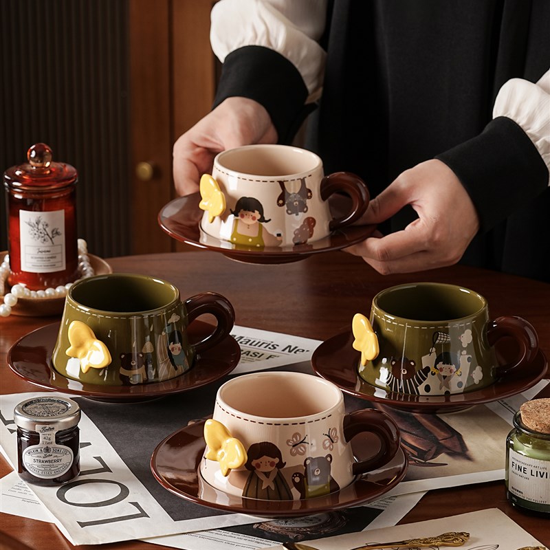 陶瓷咖啡杯子高档精致生日订新婚礼物咖啡杯碟套装礼盒小众高级感