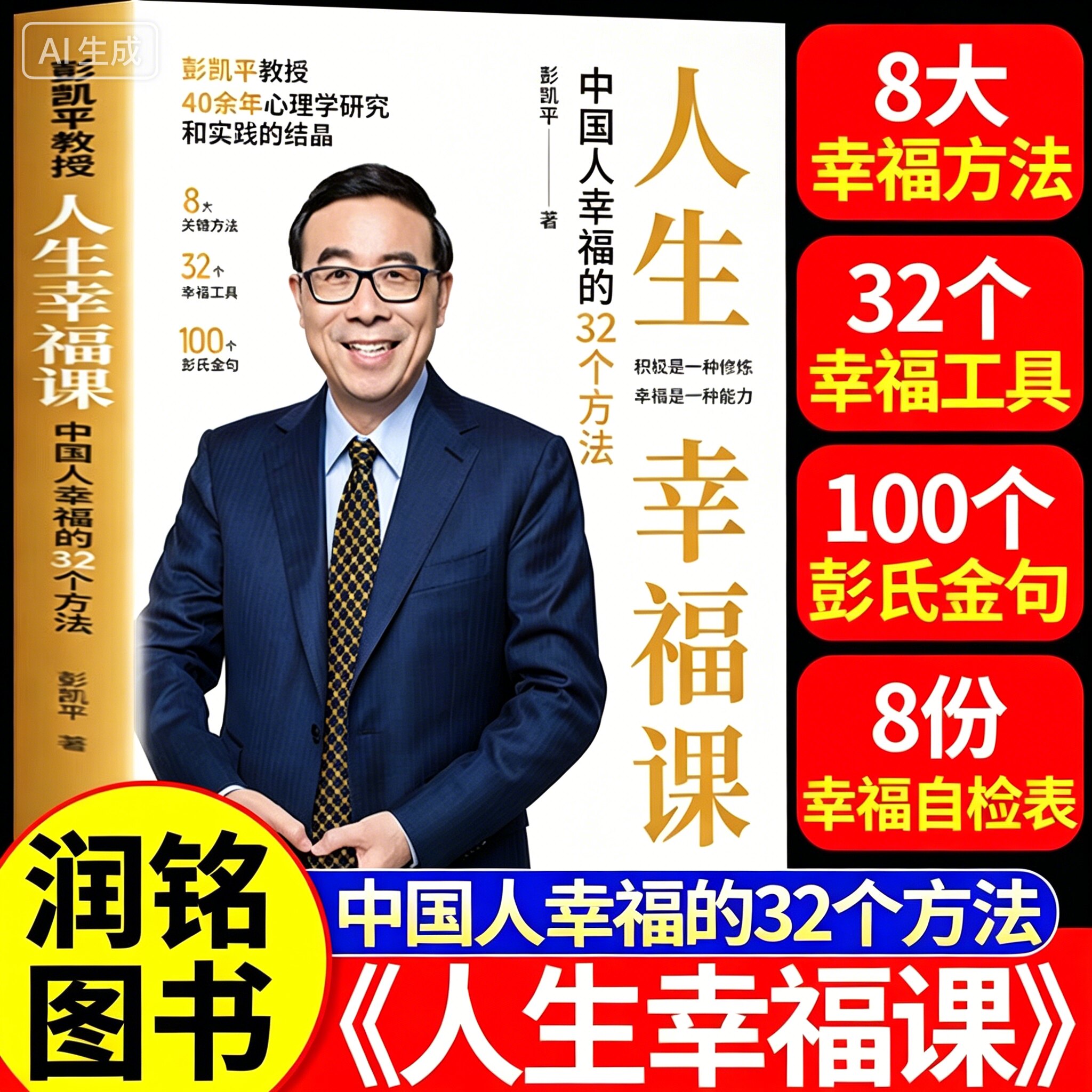 幸福人生课 彭凯平 人生幸福课彭凯平 积极心理学走出内耗幸福人生课中国人幸福的32个方法彭凯平老师著幸福人生哲学书籍