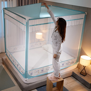 2.0米牀1.8米 2023新款 蚊帐1.5米 拉链防尘顶款 2.0米牀 牀笠款