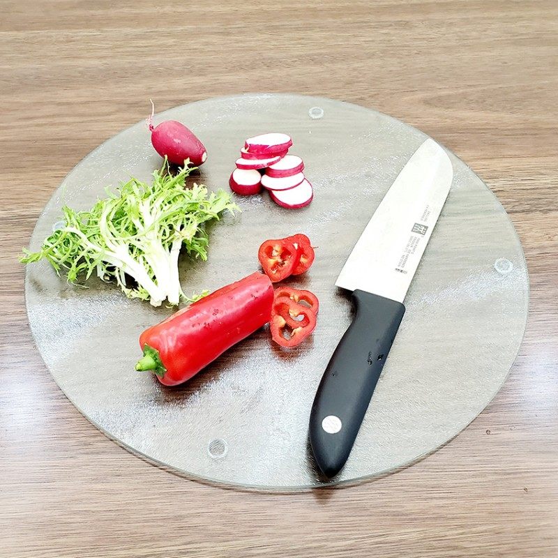 抗菌防霉双面食品级大中小号圆形透明钢化玻璃切菜板砧板面板案板