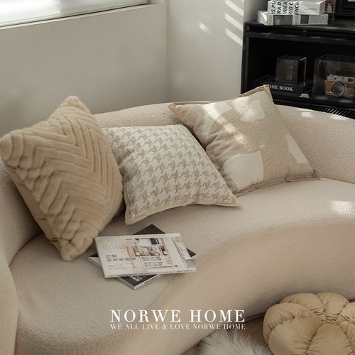 抱枕法式奶油侘寂风样板间软装客厅沙发靠枕床头靠垫毛绒枕套新款