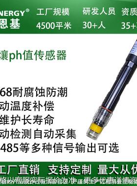 土壤PH传感器4-20ma/RS48 墒情监测数字式ph电极酸度计电极传感器