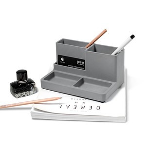 另一边 混凝土制品水泥文具盒装饰多功能办公储物收纳简约家居