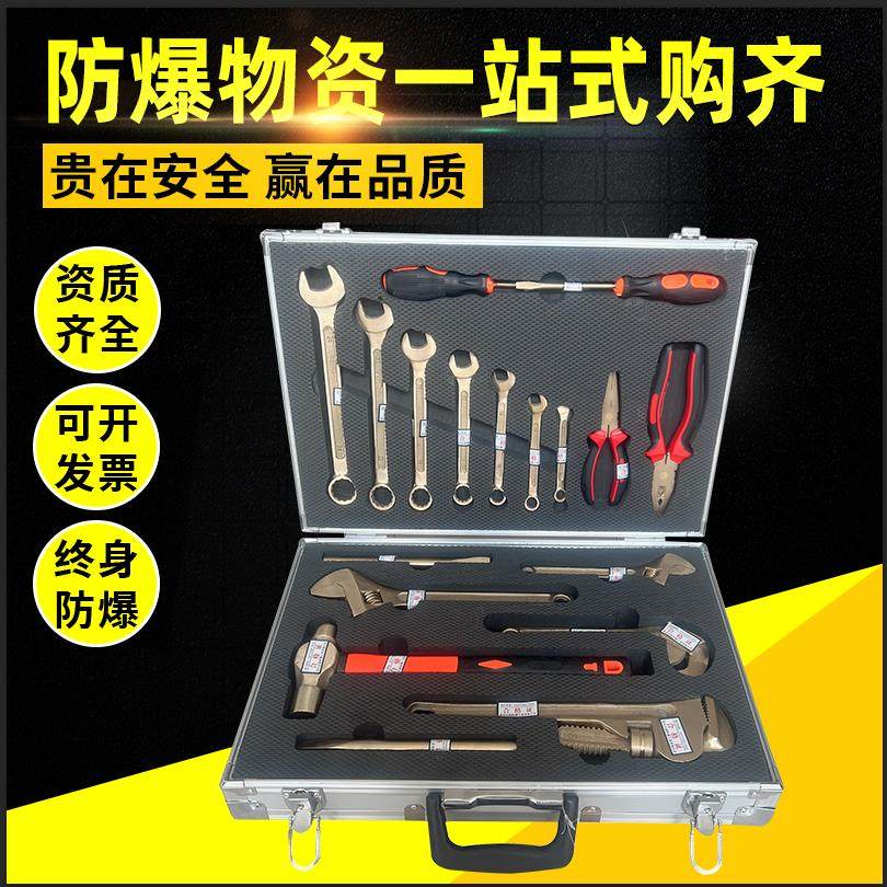 防爆工具组合套装铜防爆组合工具18件套加油站石化专用无火花工具