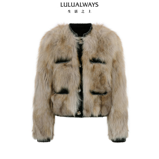 新款 25冬季 优雅气质狐狸毛皮草毛毛羽绒服 商场同款 LULUALWAYS