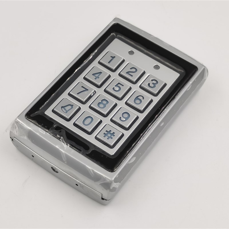 金属不锈钢密码ID刷卡防水小区门禁一体机7612可外接读头按键夜光
