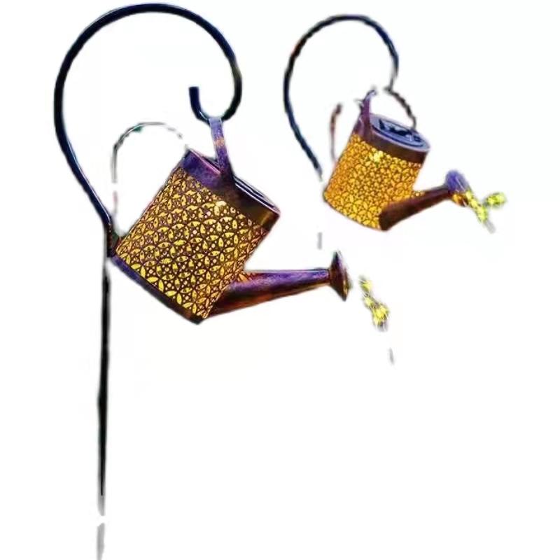 户外镂空太阳能水壶光影灯花园装饰景观灯地插灯星壶灯室外庭院灯