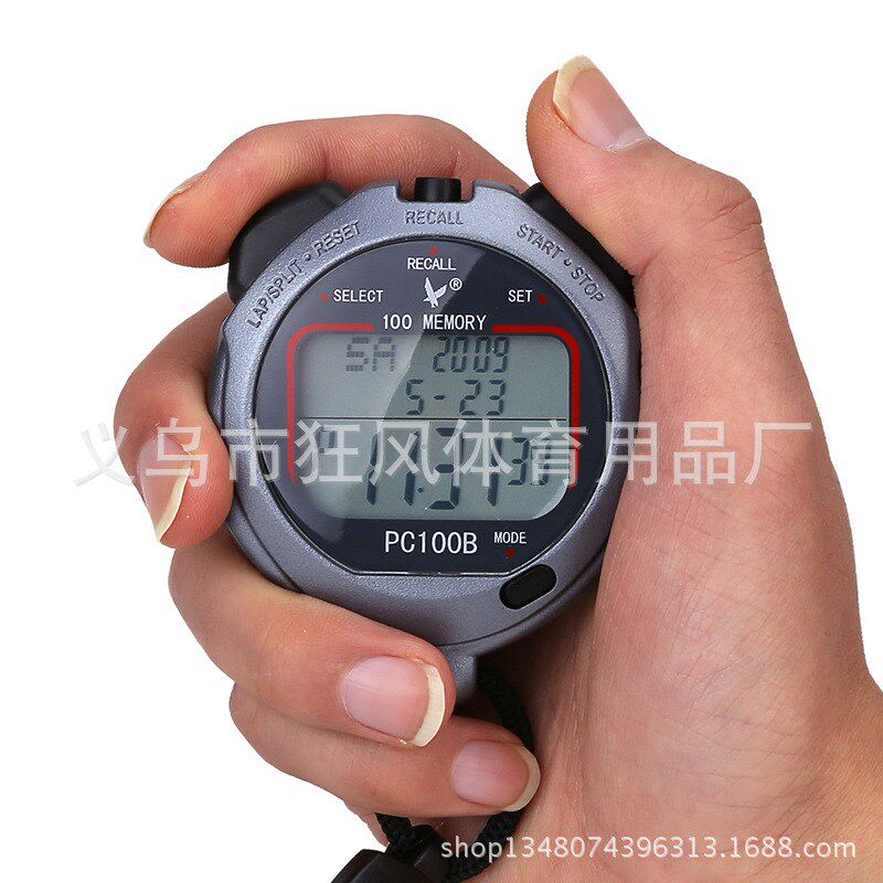 天福PC100B天福秒表跑步计时器三排100道田径教练秒表