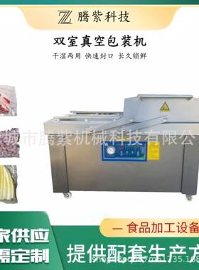 商用双室食品真空包装机全自动米砖熟食杨梅干湿两用真空封口机