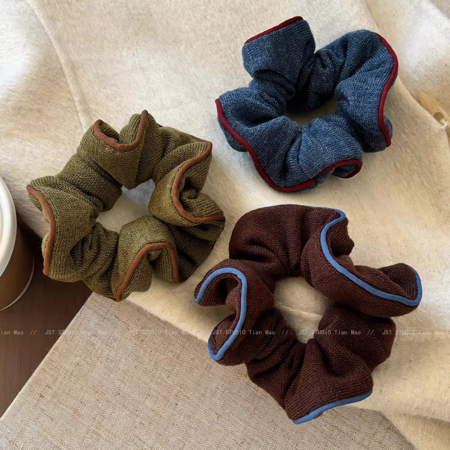 时髦撞色针织发绳基础百搭仿羊毛毛线发圈头绳扎发皮筋头花小肠圈,饰品/流行首饰/时尚饰品新,发饰,淘宝优惠券,粉丝福利购,淘宝优惠卷