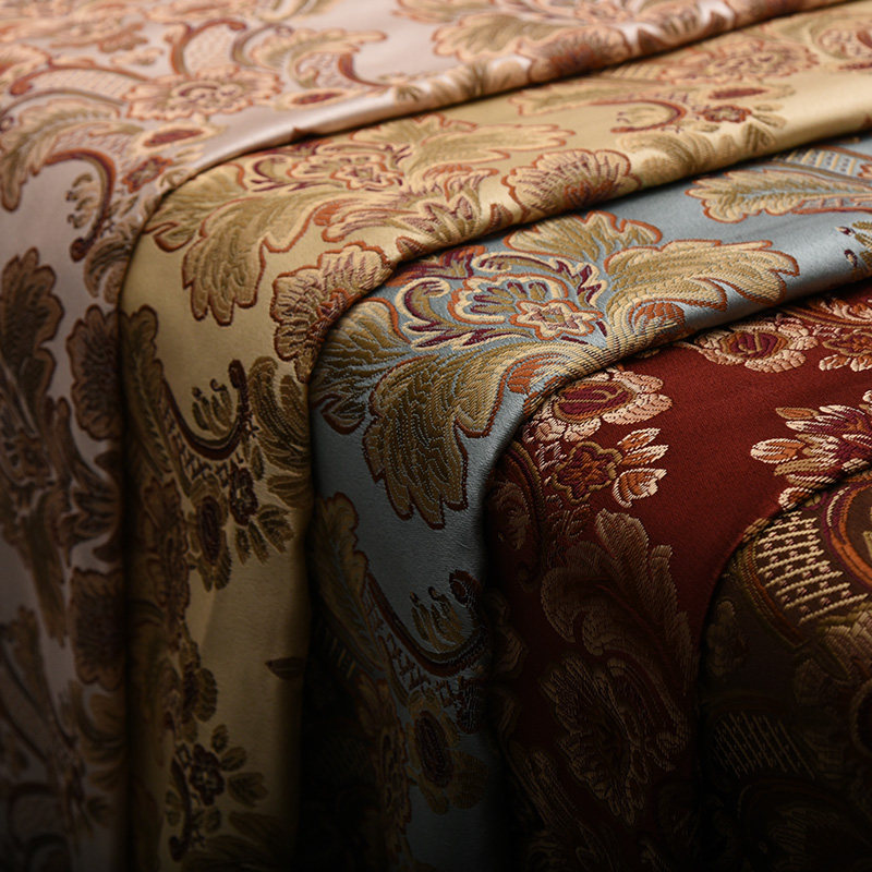 欧式高精密提花沙发布料窗帘布抱枕靠垫套餐椅坐凳桌布面料定制