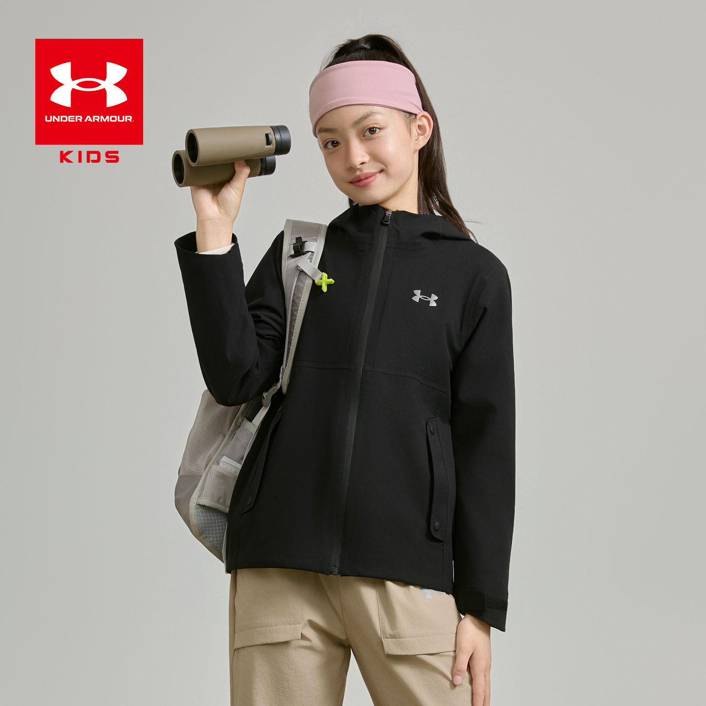 安德玛25年秋季新款儿童连帽外套