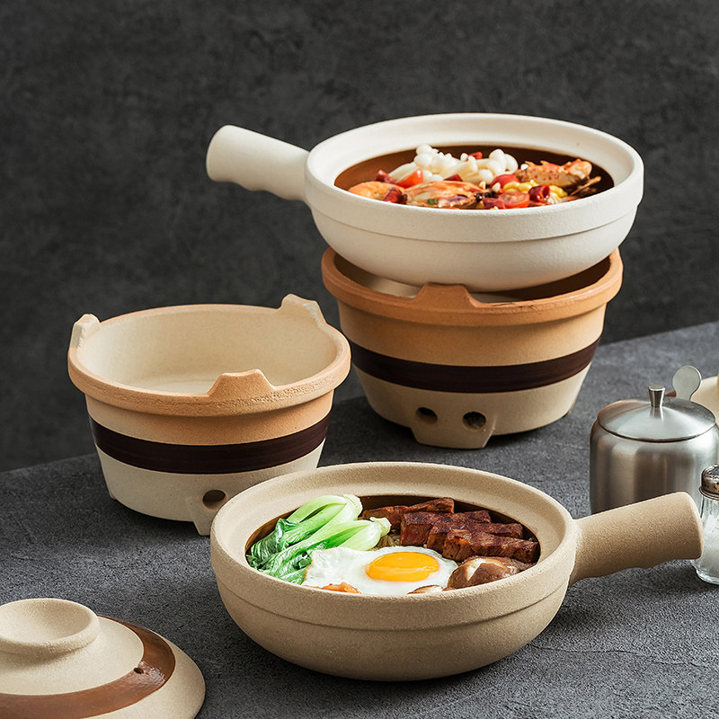 造器砂锅家用啫啫煲土砂锅干烧不裂耐高温燃气灶商用煲仔饭专用锅