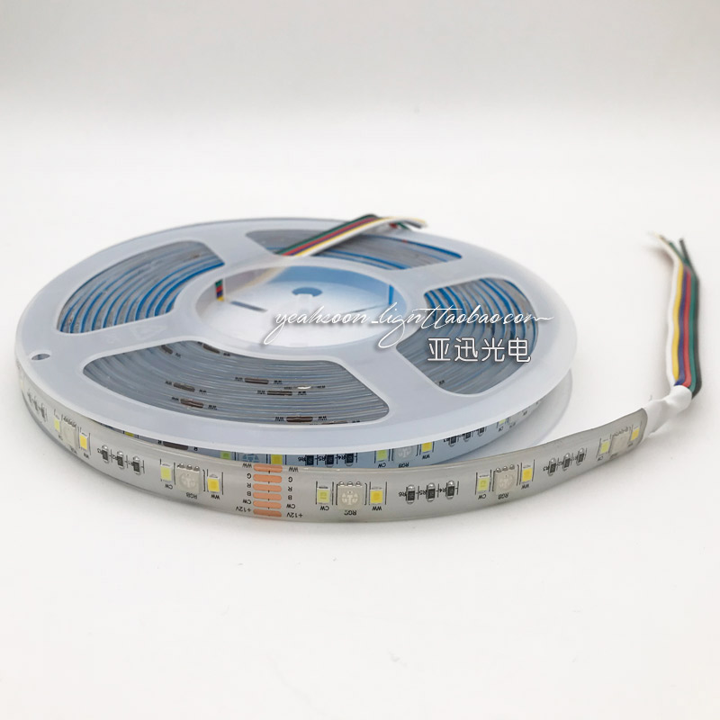 led灯带rgbcct五合一RGB+28暖白光V软灯条2v灯带90灯珠